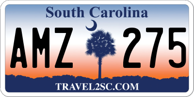 SC license plate AMZ275