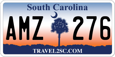 SC license plate AMZ276