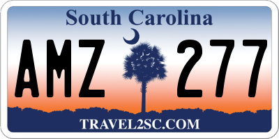 SC license plate AMZ277