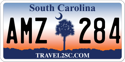 SC license plate AMZ284