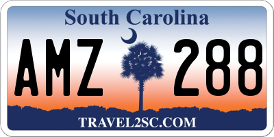 SC license plate AMZ288