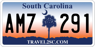 SC license plate AMZ291
