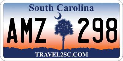 SC license plate AMZ298