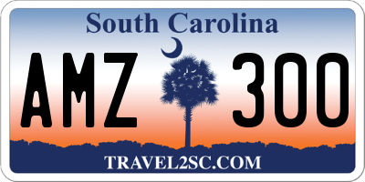 SC license plate AMZ300