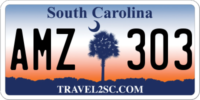 SC license plate AMZ303