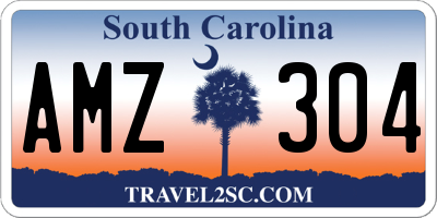 SC license plate AMZ304