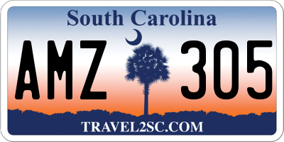 SC license plate AMZ305