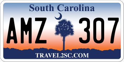 SC license plate AMZ307