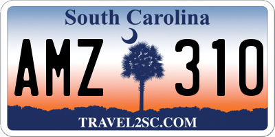 SC license plate AMZ310