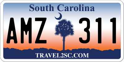 SC license plate AMZ311