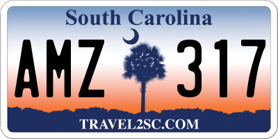 SC license plate AMZ317