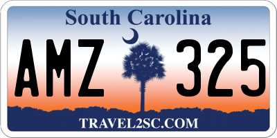 SC license plate AMZ325
