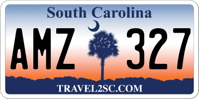 SC license plate AMZ327