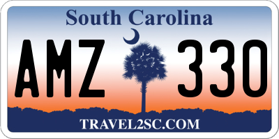 SC license plate AMZ330