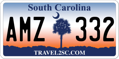 SC license plate AMZ332