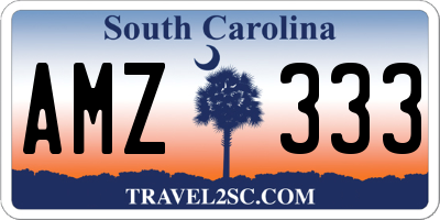 SC license plate AMZ333