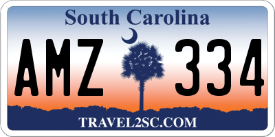 SC license plate AMZ334