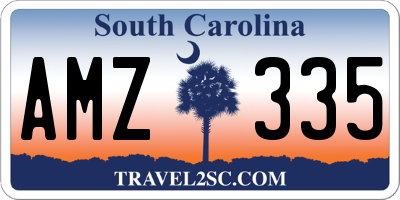 SC license plate AMZ335