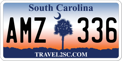 SC license plate AMZ336