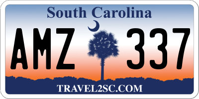 SC license plate AMZ337