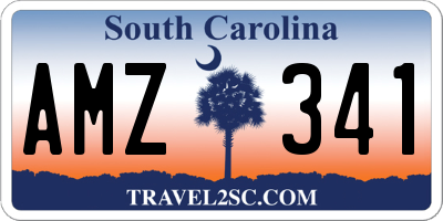 SC license plate AMZ341