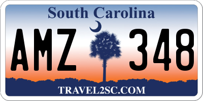 SC license plate AMZ348
