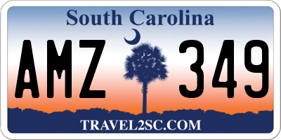 SC license plate AMZ349