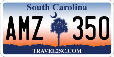SC license plate AMZ350