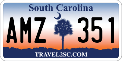 SC license plate AMZ351