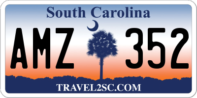 SC license plate AMZ352