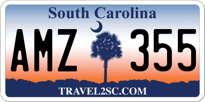 SC license plate AMZ355