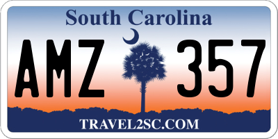 SC license plate AMZ357
