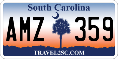 SC license plate AMZ359