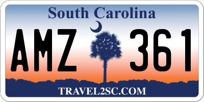 SC license plate AMZ361