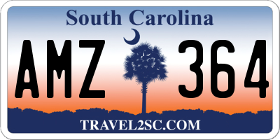 SC license plate AMZ364