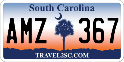 SC license plate AMZ367