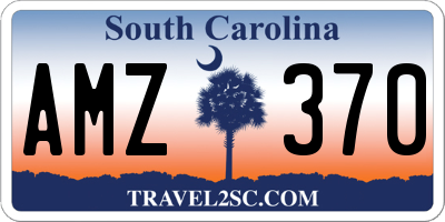 SC license plate AMZ370