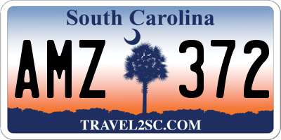SC license plate AMZ372