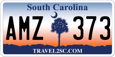 SC license plate AMZ373