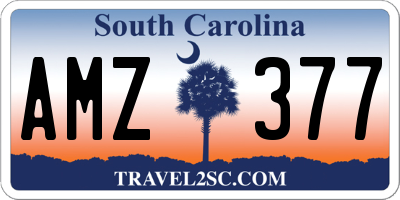 SC license plate AMZ377