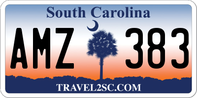 SC license plate AMZ383