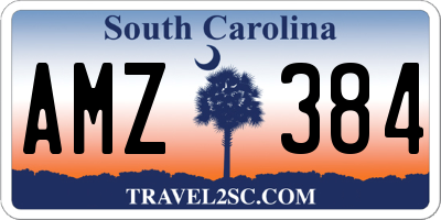 SC license plate AMZ384