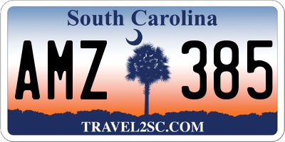 SC license plate AMZ385
