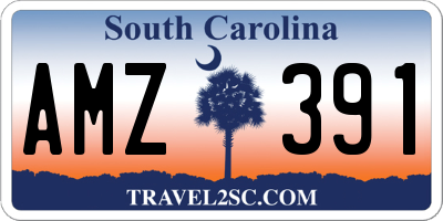 SC license plate AMZ391