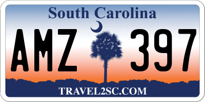 SC license plate AMZ397