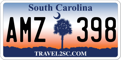 SC license plate AMZ398
