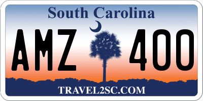 SC license plate AMZ400