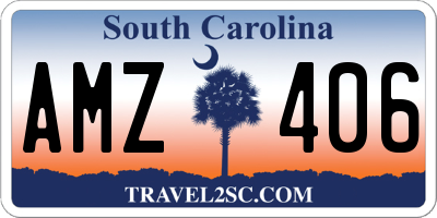 SC license plate AMZ406