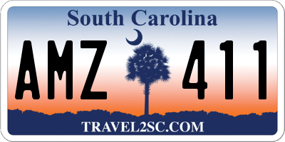SC license plate AMZ411