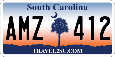 SC license plate AMZ412